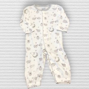 Mud Pie Bamboo Counting Sheep Romper 0/3 Months Gray Gender Neural